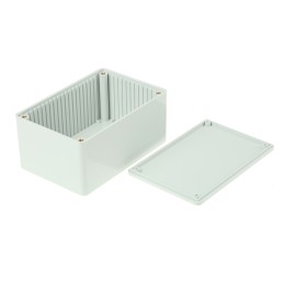 1 pcs - Hammond 1591 Series Grey Flame Retardant ABS Enclosure, IP54, Grey Lid, 120 x 80 x 59mm