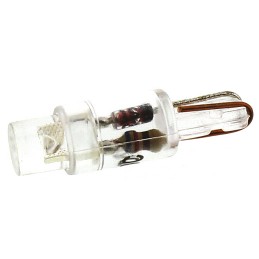 5 pcs - JKL Components White LED Indicator Lamp, 12V dc, Wedge Base, 4.5mm Diameter