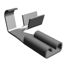 100 pcs - TE Connectivity FASTON .110 Uninsulated Female Spade Connector, Flag Terminal, 2.79 x 0.51mm Tab Size, 0.3mm² to 0.8