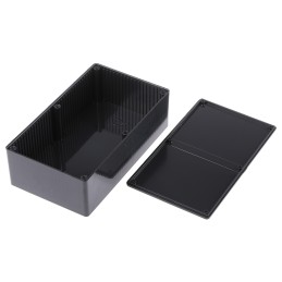 1 pcs - Hammond 1591 Series Black ABS Enclosure, IP54, Black Lid, 191 x 110 x 57mm