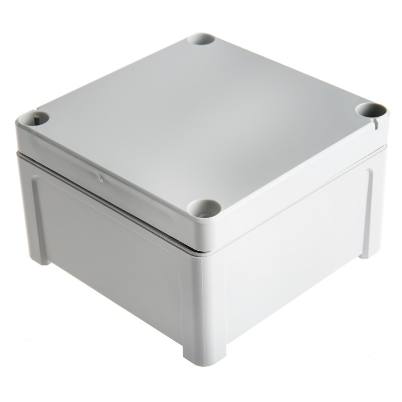 1 pcs - Fibox TEMPO Series Grey ABS Enclosure, IP65, Grey Lid, 110 x 110 x 65mm