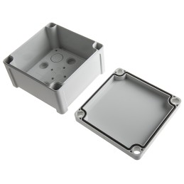 1 pcs - Fibox TEMPO Series Grey ABS Enclosure, IP65, Grey Lid, 110 x 110 x 65mm