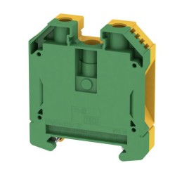 1 pcs - Weidmuller 2-Way WPE 35 Earth Terminal Block, 35mm², 12 - 2 AWG Wire, Screw Down, Wemid Housing, ATEX