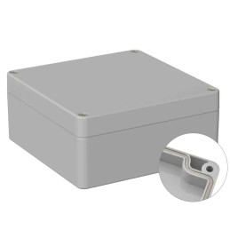 1 pcs - RS PRO Grey ABS General Purpose Enclosure, IP66, IK07, Grey Lid, 120 x 122 x 55mm