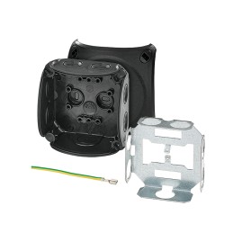 1 pcs - HENSEL DK Series Black Polypropylene Terminal Box, IP66, 0 Terminals, 62 x 93 x 93mm