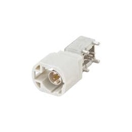 1 pcs : D4S20D-40MA5-B - RF Connectors / Coaxial Connectors Right Angle Plug PCB w/Housing T&R White