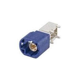 1 pcs : D4S20D-40MA5-C - RF Connectors / Coaxial Connectors Right Angle Plug PCB w/Housing T&R Blue