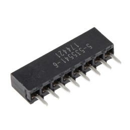 5 pcs - TE Connectivity AMPMODU MOD IV Series Straight Through Hole Mount PCB Socket, 8-Contact, 1-Row, 2.54mm Pitch, Solder