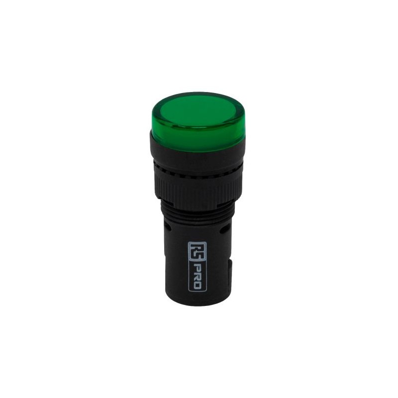 5 pcs - RS PRO, Panel Mount Green LED Pilot Light, 12V ac/dc