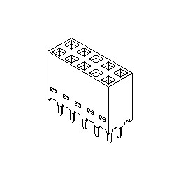 5 pcs - Molex C-Grid Series Straight Through Hole Mount PCB Socket, 16-Contact, 2-Row, 2.54mm Pitch, Solder Termination