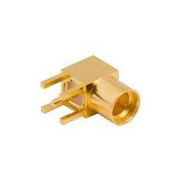 1 pcs : 262105 - RF Connectors / Coaxial Connectors MMCX RIGHT ANGLE PCB RECEPTACLE GOLD