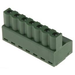 5 pcs - RS PRO 5.08mm Pitch 7 Way Pluggable Terminal Block, Plug, Cable Mount, Screw Termination