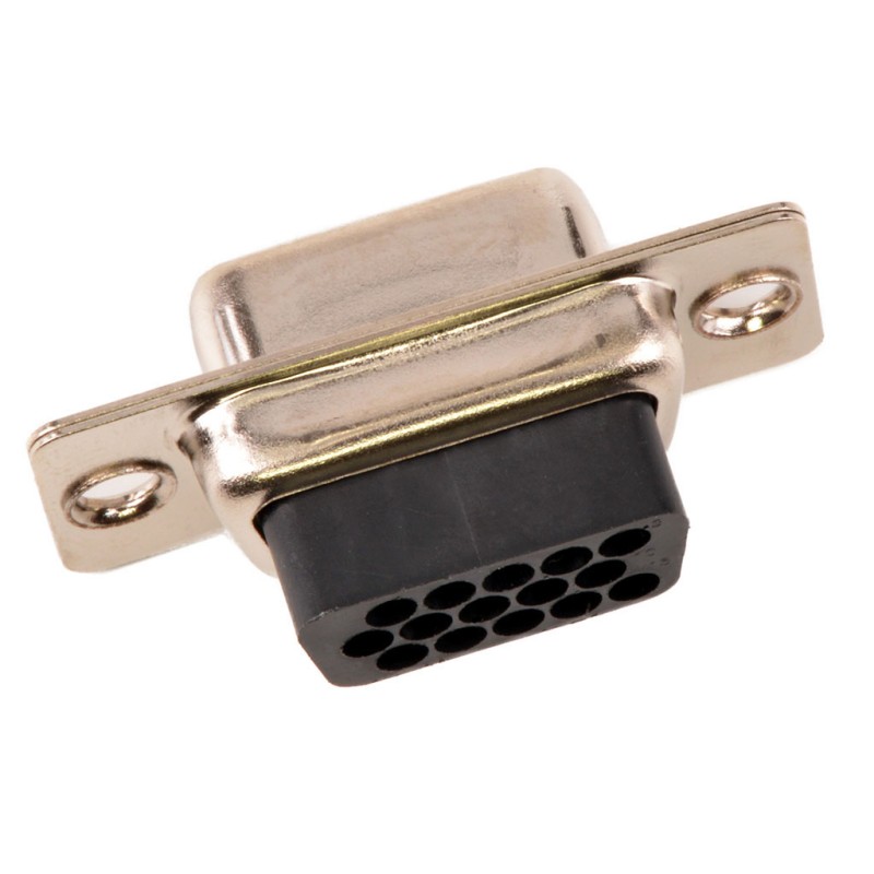 5 pcs - FCT from Molex 173113 15 Way Panel Mount D-sub Connector Socket, 1.98mm Pitch, with 4-40 Screw Locks