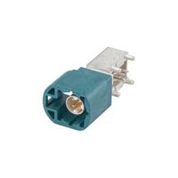 1 pcs : D4S20D-40MA5-Z - RF Connectors / Coaxial Connectors Right Angle Plug PCB w/Housing T&R WBlue