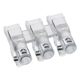 5 pcs - 1271.1003 MENTOR, PCB Mounted 3-Way Right Angle LED Light Pipe, Clear Round Lens