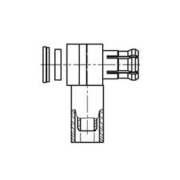 1 pcs : R113182000 - RF Connectors / Coaxial Connectors MCX / RIGHT ANGLE PLUG CRIMP TYPE CABLE 2.6/50 S