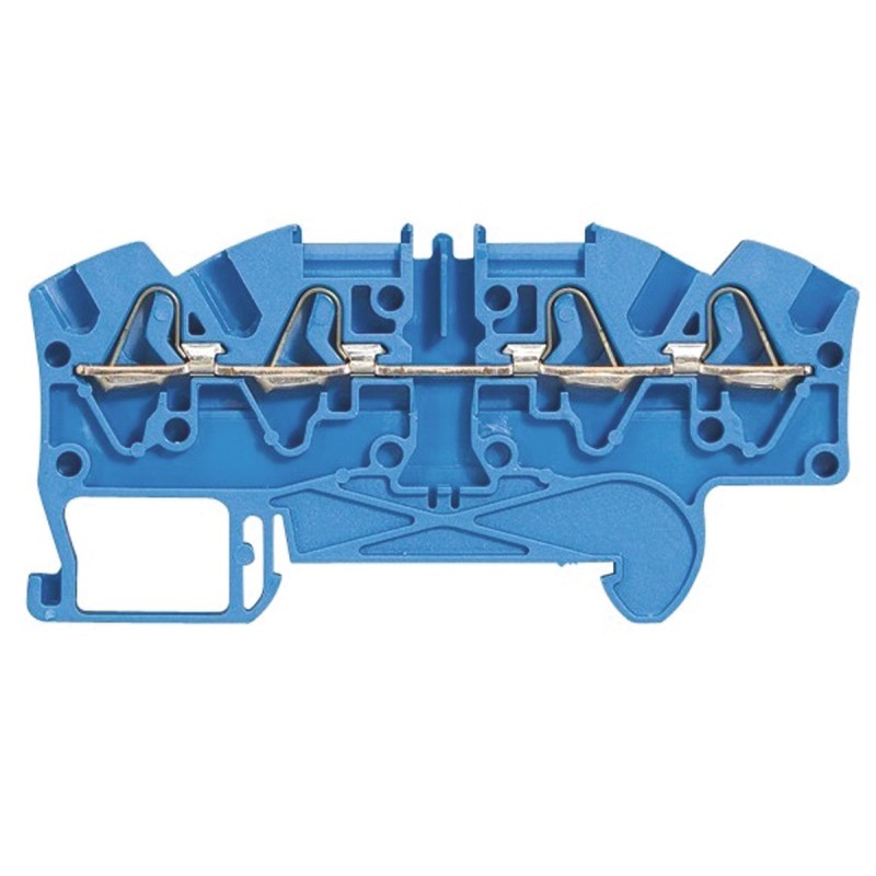 5 pcs - Legrand 372 Series Blue Feed Through Terminal Block, Spring Clamp Termination