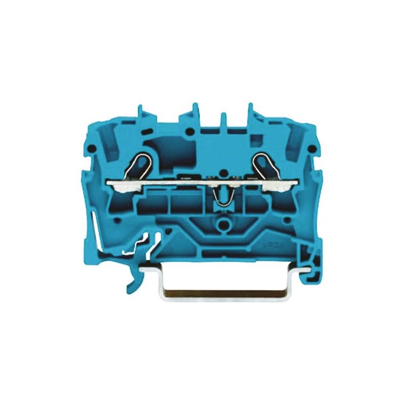 5 pcs - Wago TOPJOB S, 2000 Series Blue Feed Through Terminal Block, 1mm², Single-Level, Push-In Cage Clamp Termination, ATEX,