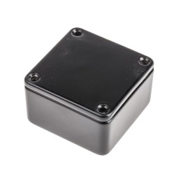 1 pcs - RS PRO Black Die Cast Aluminium Enclosure, IP54, Black Lid, 50 x 50 x 31mm
