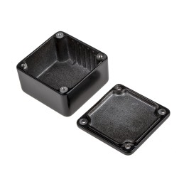 1 pcs - RS PRO Black Die Cast Aluminium Enclosure, IP54, Black Lid, 50 x 50 x 31mm