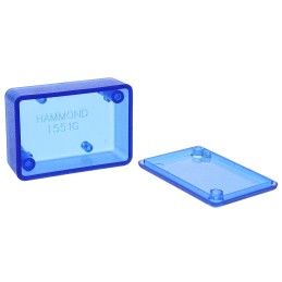 1 pcs - Hammond 1551 Series Blue ABS Enclosure, IP54, Blue Lid, 50 x 35 x 20mm