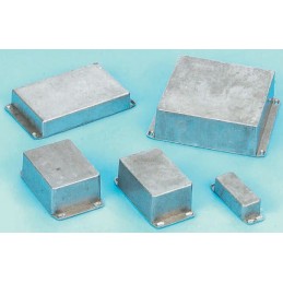 1 pcs - Hammond 1590 Series Natural Die Cast Aluminium Enclosure, IP54, Flanged, Natural Lid, 119.5 x 119.5 x 55mm