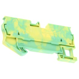 1 pcs - Phoenix Contact ST 2.5-QUATTRO-PE Series Green/Yellow Earth Terminal Block, 2.5mm², Single-Level, Spring Cage