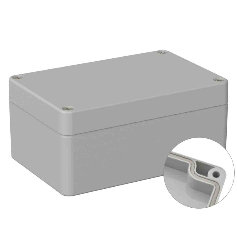 1 pcs - RS PRO Grey Polycarbonate General Purpose Enclosure, IP66, IK07, Grey Lid, 80 x 120 x 55mm