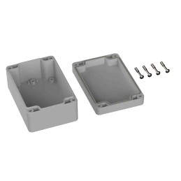 1 pcs - RS PRO Grey Polycarbonate General Purpose Enclosure, IP66, IK07, Grey Lid, 80 x 120 x 55mm
