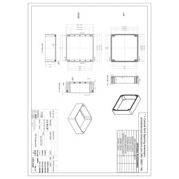 1 pcs - RS PRO Black Fibreglass Reinforced Polyester General Purpose Enclosure, IP66, IP67, IP68, Black Lid, 255 x 250 x 160mm