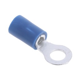 100 pcs - RS PRO Insulated Ring Terminal, M4 Stud Size, 1.5mm² to 2.5mm² Wire Size, Blue