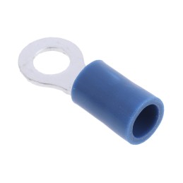 100 pcs - RS PRO Insulated Ring Terminal, M4 Stud Size, 1.5mm² to 2.5mm² Wire Size, Blue