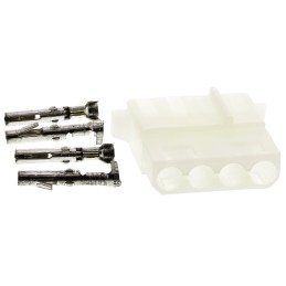 5 pcs - TE Connectivity, Commercial MATE-N-LOK Female Connector Housing, 5.08mm Pitch, 4 Way, 1 Row