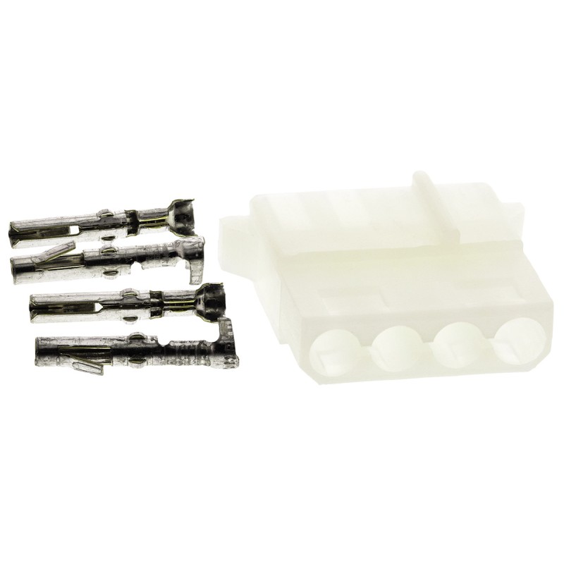 5 pcs - TE Connectivity, Commercial MATE-N-LOK Female Connector Housing, 5.08mm Pitch, 4 Way, 1 Row