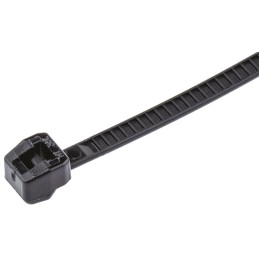 1 Bag of 200 - HellermannTyton Cable Tie, 100mm x 2.5 mm, Black Polyamide 6.6 (PA66), Pk-200