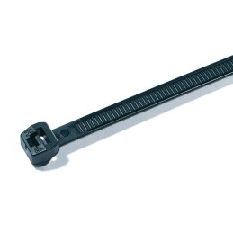 1 Bag of 200 - HellermannTyton Cable Tie, 100mm x 2.5 mm, Black Polyamide 6.6 (PA66), Pk-200