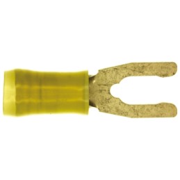5 pcs - TE Connectivity, PIDG Insulated Crimp Spade Connector, 2.6mm² to 6.6mm², 12AWG to 10AWG, M5 Stud Size Nylon, Yellow