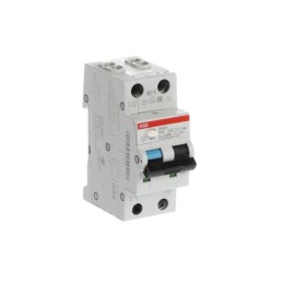 1 pcs - ABB RCBO, 10A Current Rating, 2P Poles, 30mA Trip Sensitivity, Type C, System Pro M Compact Range