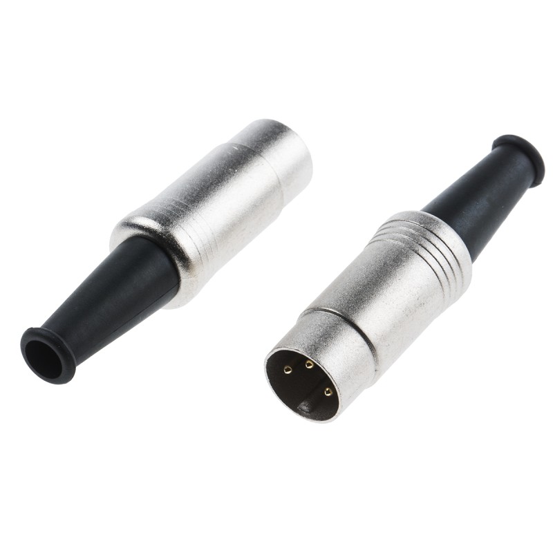 5 pcs - RS PRO 3 Pole Din Plug, Male, Cable Mount