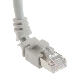 1 pcs - Weidmuller Cat6 Right Angle Male RJ45 to Straight Male RJ45 Ethernet Cable, S/FTP, Grey LSZH Sheath, 1m