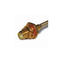 1 pcs : 132106 - RF Connectors / Coaxial Connectors SMA BULKHEAD JACK .141 Semi-Rigid Cbl