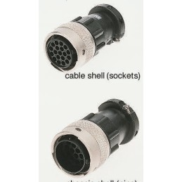 1 pcs - ITT Cannon Circular Connector, 12 Contacts, Cable Mount, Plug, Female, IP65, Trident Ringlock Series