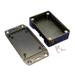 1 pcs - Hammond 1591 Series Black Flame Retardant ABS Enclosure, IP54, Flanged, Black Lid, 85 x 56 x 21mm