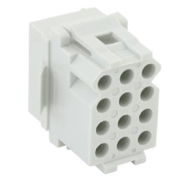 5 pcs - Souriau, SMS Female Connector Housing, 12 Way, 4 Row