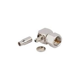 1 pcs : 222179-10 - RF Connectors / Coaxial Connectors F RIGHT ANGLE CRIMP PLUG RG179/U 187A