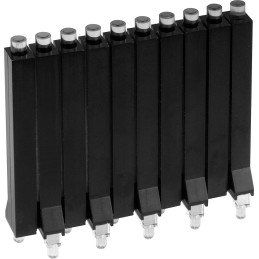 5 pcs - 1272.0020 MENTOR, PCB Mounted 10-Way LED Light Pipe, Clear Round Lens