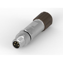 1 pcs - RS PRO 4 Pole M8 Din, 4A, 60 V IP67, Screw Lock, Male, Cable Mount