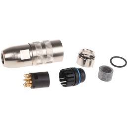 1 pcs - Lumberg 8 Pole Din Socket, DIN EN 60529, 5A, 60 V ac IP68, Female, Cable Mount