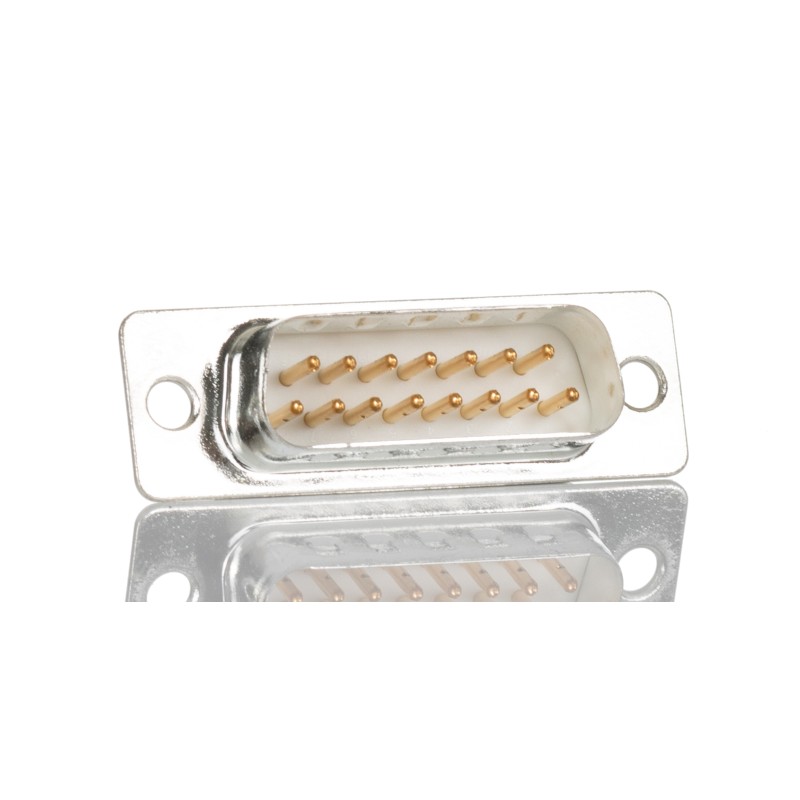 5 pcs - RS PRO 15 Way Panel Mount D-sub Connector Plug, 2.77mm Pitch