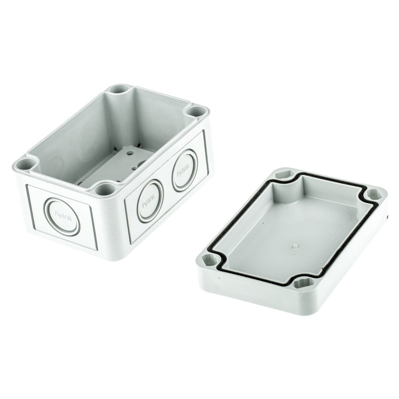 1 pcs - Spelsberg TK PC Series Grey Polycarbonate Junction Box, IP66, 94 x 65 x 57mm